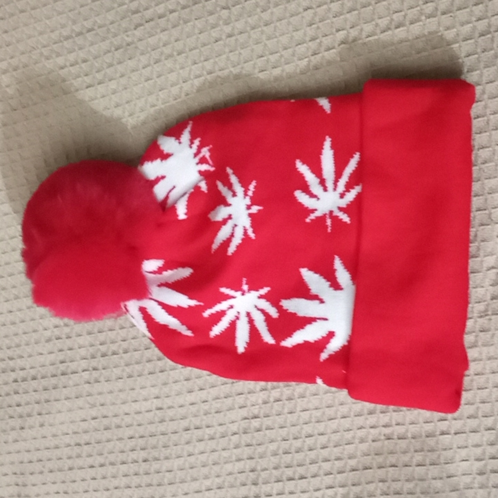 Winter 420 cap with fluffy ball on top